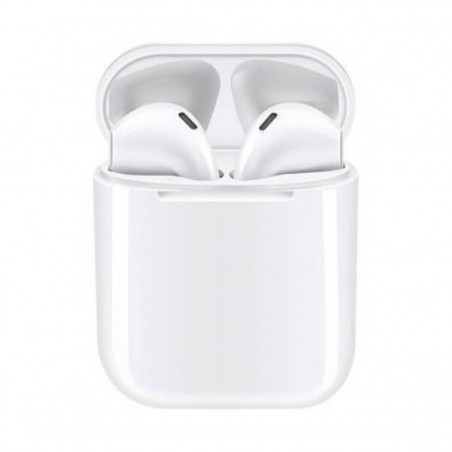 Auriculares Bluetooth i15 Blancos con estuche de carga
