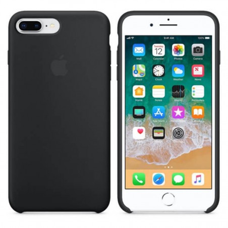 Funda de silicona negra para iPhone 8 Plus / 7 Plus