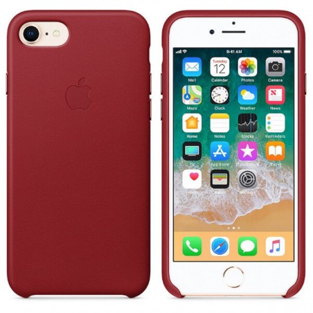 Funda Leather Case roja para iPhone 8 / 7