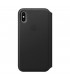 Funda Leather Folio negra para iPhone X