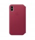 Funda Leather Folio morada para iPhone X