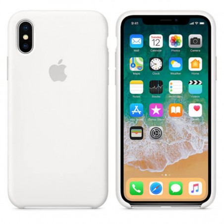 Funda de silicona blanca para iPhone X