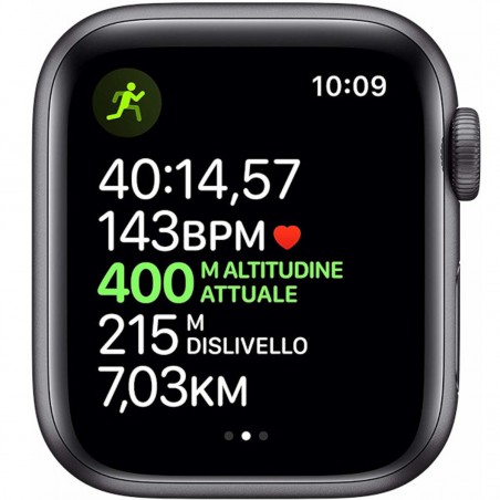Apple Watch Series 5 GPS, Caja 40mm Aluminio Gris Espacial y Correa Deportiva Negra