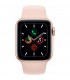 Apple Watch Series 5 GPS, Caja 44mm Aluminio Oro y correa deportiva rosa