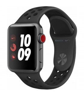 Apple Watch Series 5 Nike GPS + Celular, Caja 44mm Aluminio Gris espacial y correa deportiva antracita/negra MX3F2TY/A