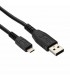Cable de datos USB/microUSB negro