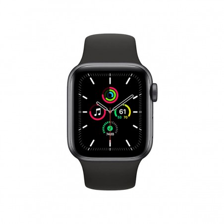 Apple Watch SE (GPS), 44mm Aluminio Gris Espacial y correa deportiva Negra