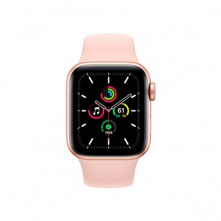 Apple Watch SE (GPS + Cellular), 40mm Aluminio Oro y correa deportiva Rosa Arena