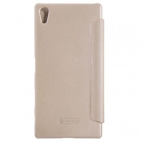 Funda con tapa dorada para Sony Xperia Z5 Premium