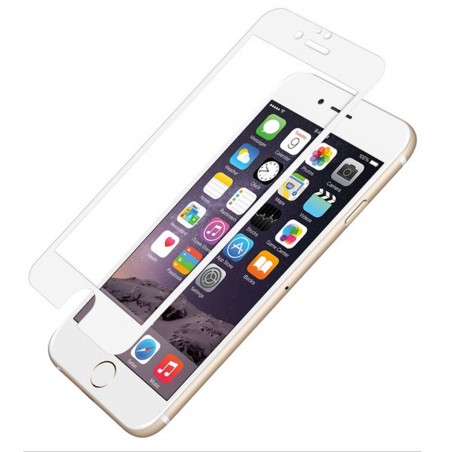 Protector de cristal templado para iPhone 6/6s Blanco