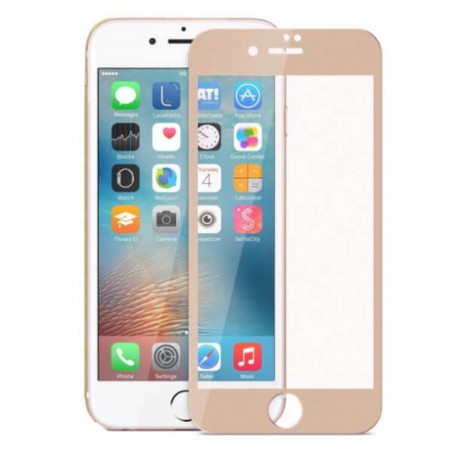 Protector de cristal templado para iPhone 6/6s Oro