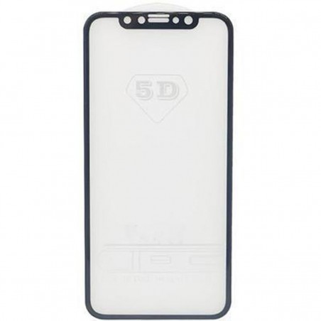Protector de pantalla iPhone XR cirstal templado 5D marco negro