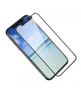 Protector de cristal templado para iPhone XS Max con marco negro