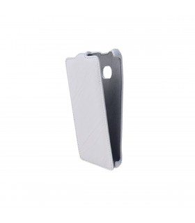 Funda flip para HTC One de piel en blanco