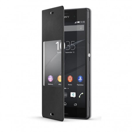 Funda de tipo libro con ventana para Sony Xperia Z3 Negra
