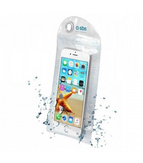 Funda impermeable blanca para móvil de hasta 5,5"