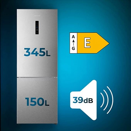 Frigorífico Bolero CoolMarket Combi 495 Inox E