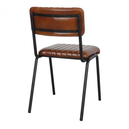 SILLA DE METAL Y PIEL VILETTE