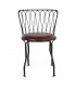 SILLA DE METAL Y PIEL VILETTE