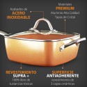 Set Sartenes Copper Pan 12 pzs, Antiadherente, Cerámica, Revestimiento Cobre Alta Calidad,