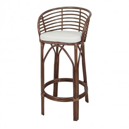 TABURETE ALTO DE BAMBÚ Y RATTÁN CLUTTER CONFORT