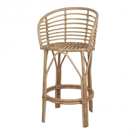 TABURETE ALTO DE BAMBÚ Y RATTÁN CLUTTER