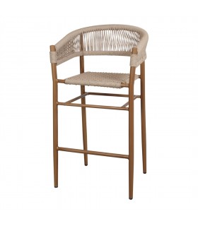 TABURETE ALTO DE CUERDA Y METAL MARTINS