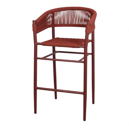 TABURETE ALTO DE CUERDA Y METAL MARTINS