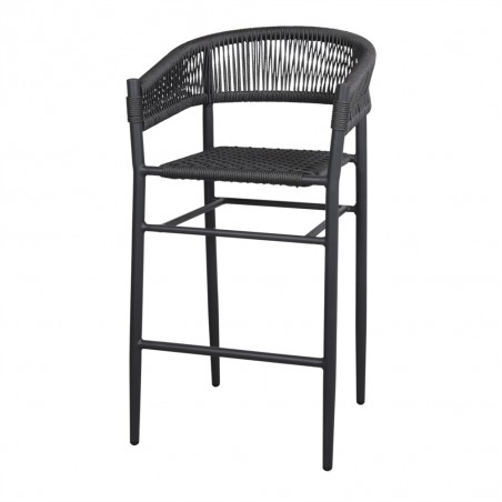 TABURETE ALTO DE CUERDA Y METAL MARTINS