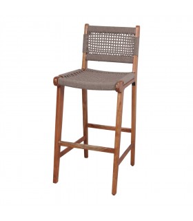 TABURETE ALTO DE MADERA Y CUERDA PATSY