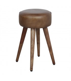 TABURETE BAJO DE PIEL BIKINI