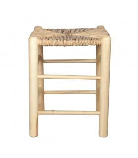 TABURETE BAJO DE MADERA Y ENEA KEOPS