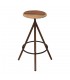 TABURETE ALTO DE METAL Y MADERA SQUARE