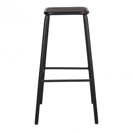 TABURETE ALTO DE METAL Y MADERA BAYAR
