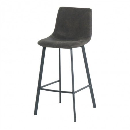 TABURETE ALTO DE PIEL VERDONA