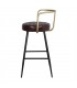 TABURETE ALTO DE METAL Y PIEL THABO MAXI