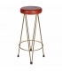 TABURETE ALTO METAL Y PIEL PIGALLE