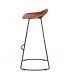 TABURETE ALTO METAL Y PIEL SUSSEX