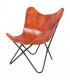 SILLÓN DE PIEL BUTTERFLY CARAMEL