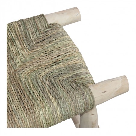 BANCO DE MADERA Y FIBRA NATURAL BIFASE