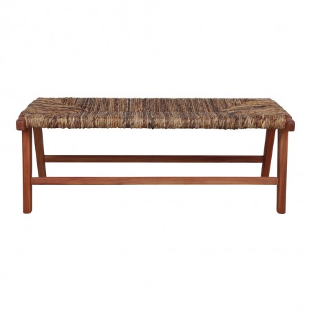 BANCO DE MADERA Y FIBRA NATURAL COPENHAGEN