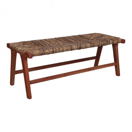 BANCO DE MADERA Y FIBRA NATURAL COPENHAGEN