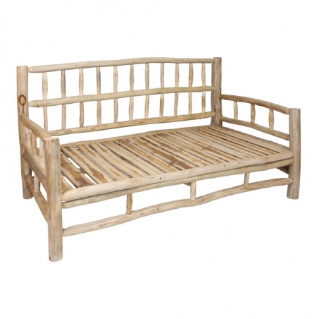 BANCO DE MADERA CON COJINES PANIOL