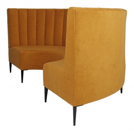 BANCO CURVO TAPIZADO MELVIS