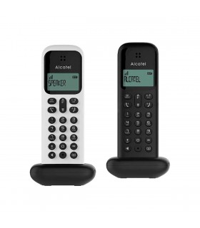 Teléfono inalámbrico DECT Alcatel D285 DUO Negro/Blanco (White / Black)