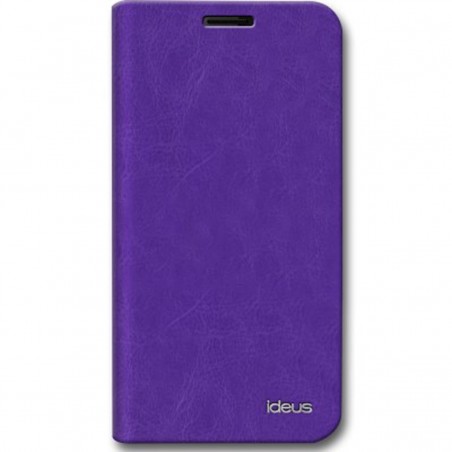 Funda de piel tipo libro CABQ5HDLEABOPU para BQ Aquaris 5 HD púrpura