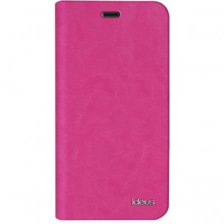 Funda de piel tipo libro CABQE5LEABOFU para BQ Aquaris E5 fucsia