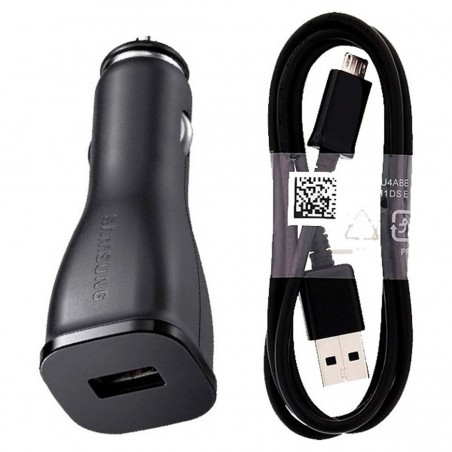 Cargador coche microUSB Samsung 2A Negro