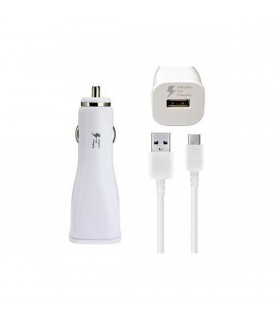 Cargador de coche USB tipo C Samsung (EPLN915U+DG930) Quick Charge15W original Blanco con blister