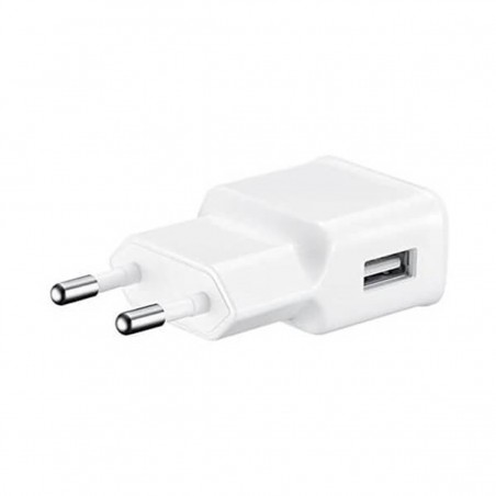 Cargador de red original Samsung Carga Rápida Micro-USB (EP-TA20EWE + cable DCU4AWE 2A) con blister Blanco